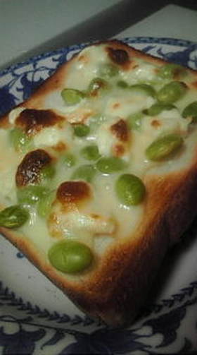 ♪朝食に枝豆Ｗチーズトースト♪