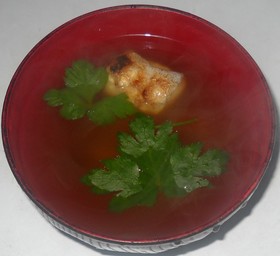 鱈入り松茸のお吸い物
