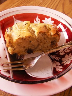 梨とレーズンのケーキ