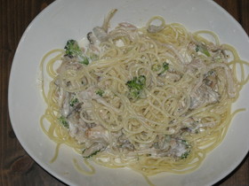 真っ白な冷製パスタ