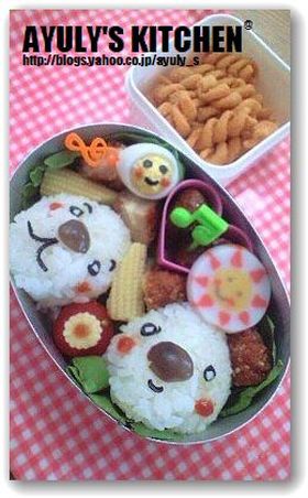 *キャラ弁*なかよしわんわん弁当*