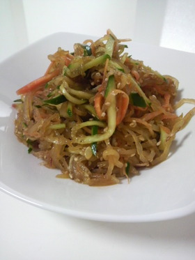 そうめんかぼちゃの中華サラダ