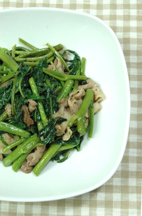 空芯菜のレモン醤油炒め