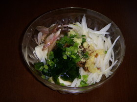 簡単☆美味☆めんつゆ☆ぶっかけ高野豆腐