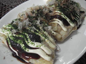 ホットサンドメーカーで三角お好み焼き