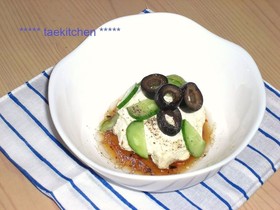 ふわふわ豆腐ムース　サラダ仕立て