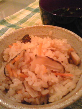 松茸炊き込みご飯