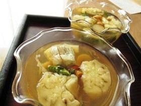 焼きナスの和風ゼリー寄せ