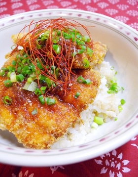 秋刀魚のフライのっけ丼　～韓国風～