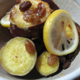 簡単！さつまいもとレーズンのレモン煮