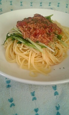 イタリアンドレッシングで簡単冷製パスタ！