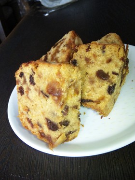 りんごとレーズンのカラメルパウンドケーキ