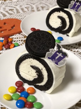 ブラックココアのロールケーキ