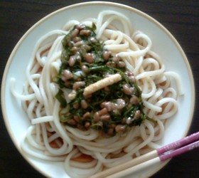 納豆めかぶのぶっかけうどん