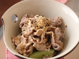 冷しゃぶサラダ☆自家製ピリ辛ゴマドレ