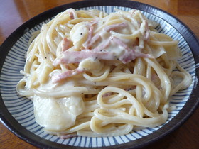 じゃがいもとベーコンのクリームパスタ☆