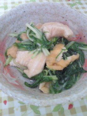 ムネ肉でも柔らか◎水菜の煮浸し