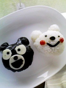 簡単！キャラ弁！クマのおにぎり