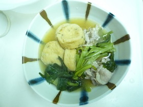 小松菜とがんもどきの煮物