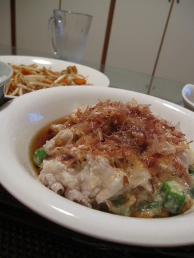 冷しゃぶ★長芋納豆でとろとろぉ～★