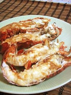 伊勢海老のにんにくマヨネーズのグリル焼き