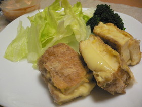 ピカタ風☆厚揚げのチーズ挟み焼き