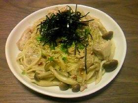 ♪チキンとしめじの和風ぺペロンチーノ♪