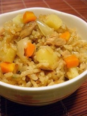 コク旨♡ツナじゃが玉葱炊き込みご飯