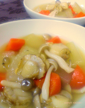 冬瓜とベビーほたての煮物