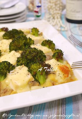 あさりと豆腐のサフラングラタン