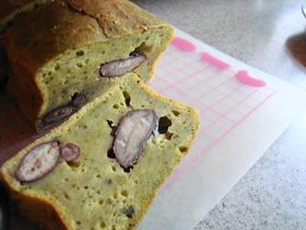 チーズ無し❁抹茶チーズパウンド　お豆入り