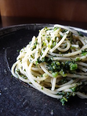 春菊の柚子胡椒パスタ
