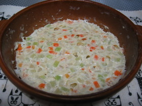 レンジで簡単！チーズと野菜の鶏ハンバーグ
