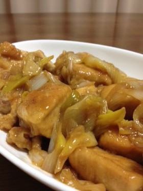 鶏肉とネギのぽん酢煮