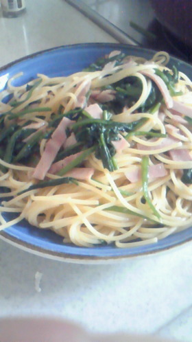 和風★ほうれん草とベーコンのパスタ