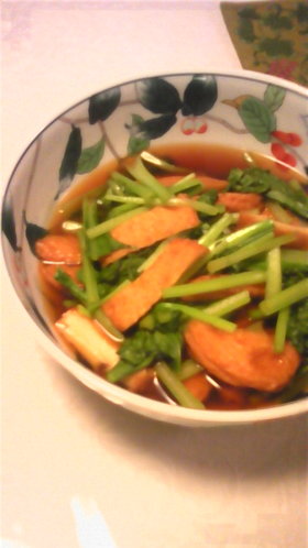 さつま揚げと小松菜の煮浸し