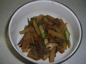 冬瓜と牛肉の甘味噌炒め☆
