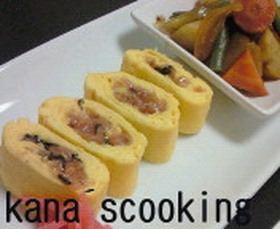 梅肉入り卵焼き