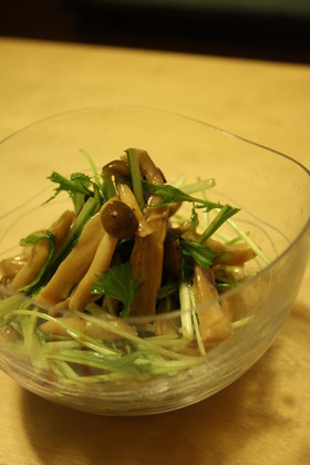 きのこと水菜のマリネサラダ☆