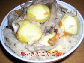 栗ときのこのご飯