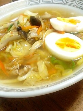 野菜たっぷりラーメン♪鶏がら醤油味