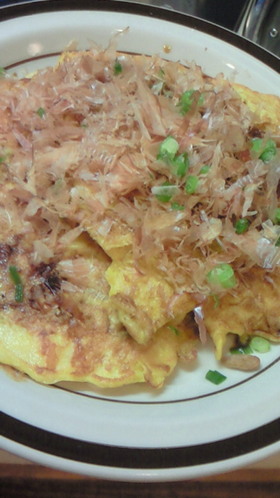 ネギチ～ベーコンの玉子お好み焼き☆