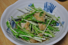 水菜とあげの煮浸し