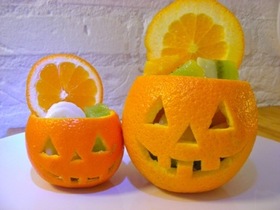 オレンジで簡単☆ハロウィンデザート