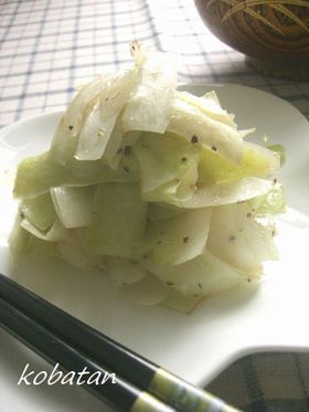 大根の皮の箸休め