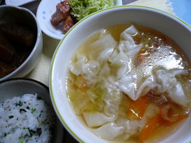 簡単あったかワンタンスープ