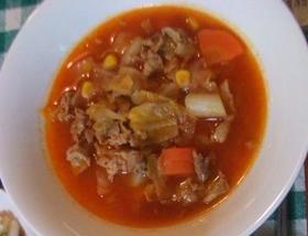 豚キャベツのトマトスープ♪