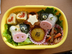 キャラ弁☆牛さんおにぎり