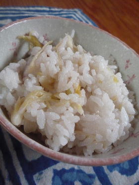 目覚めすっきり☆　ガリとミョウガのご飯