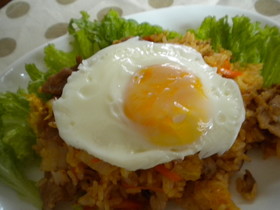 「野菜炒め作り」で★キムチ・チャーハン★